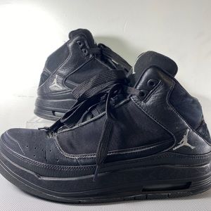 JORDAN JUMPMAN H-SERIES 428834-002 BLACK/METALLIC SILVER Size 8